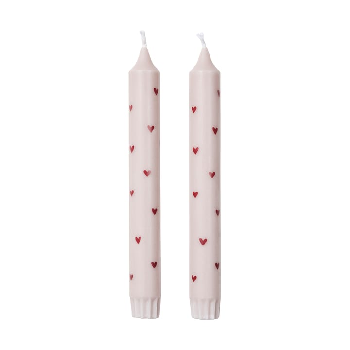 아모르 테이퍼 캔들 2개 세트 - Light pink-red - Broste Copenhagen | 브로스테코펜하겐