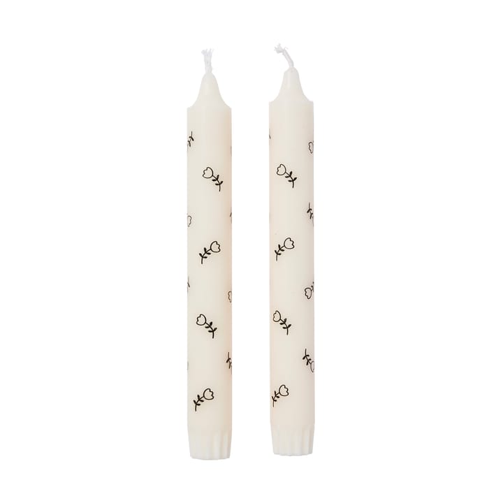 마이 테이퍼 캔들 2개 세트 - White-black - Broste Copenhagen | 브로스테코펜하겐