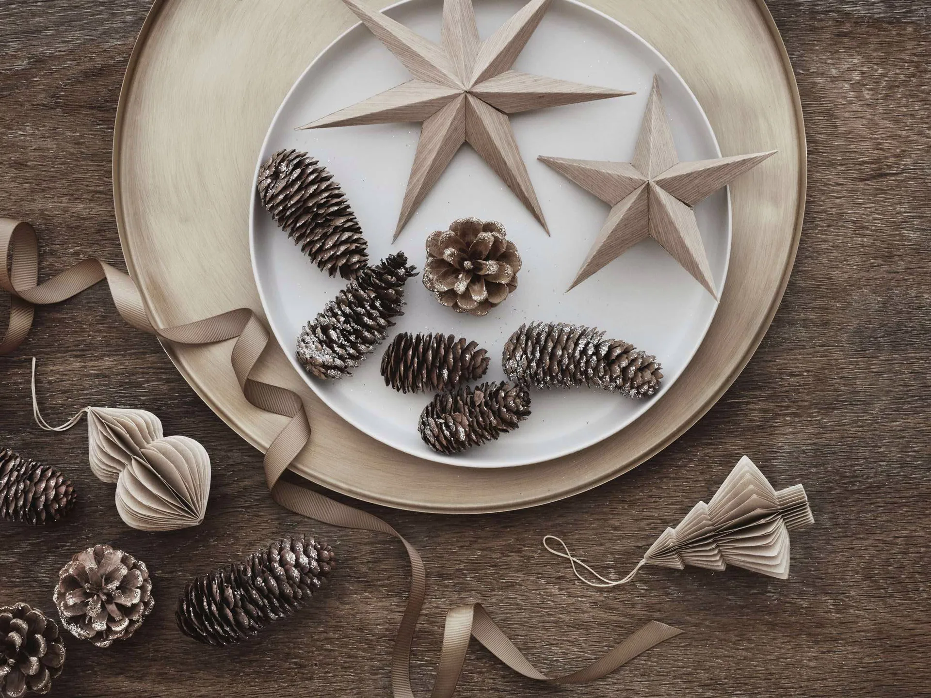 베니스 우든 스타 Ø20 cm, Natural Broste Copenhagen | 브로스테코펜하겐