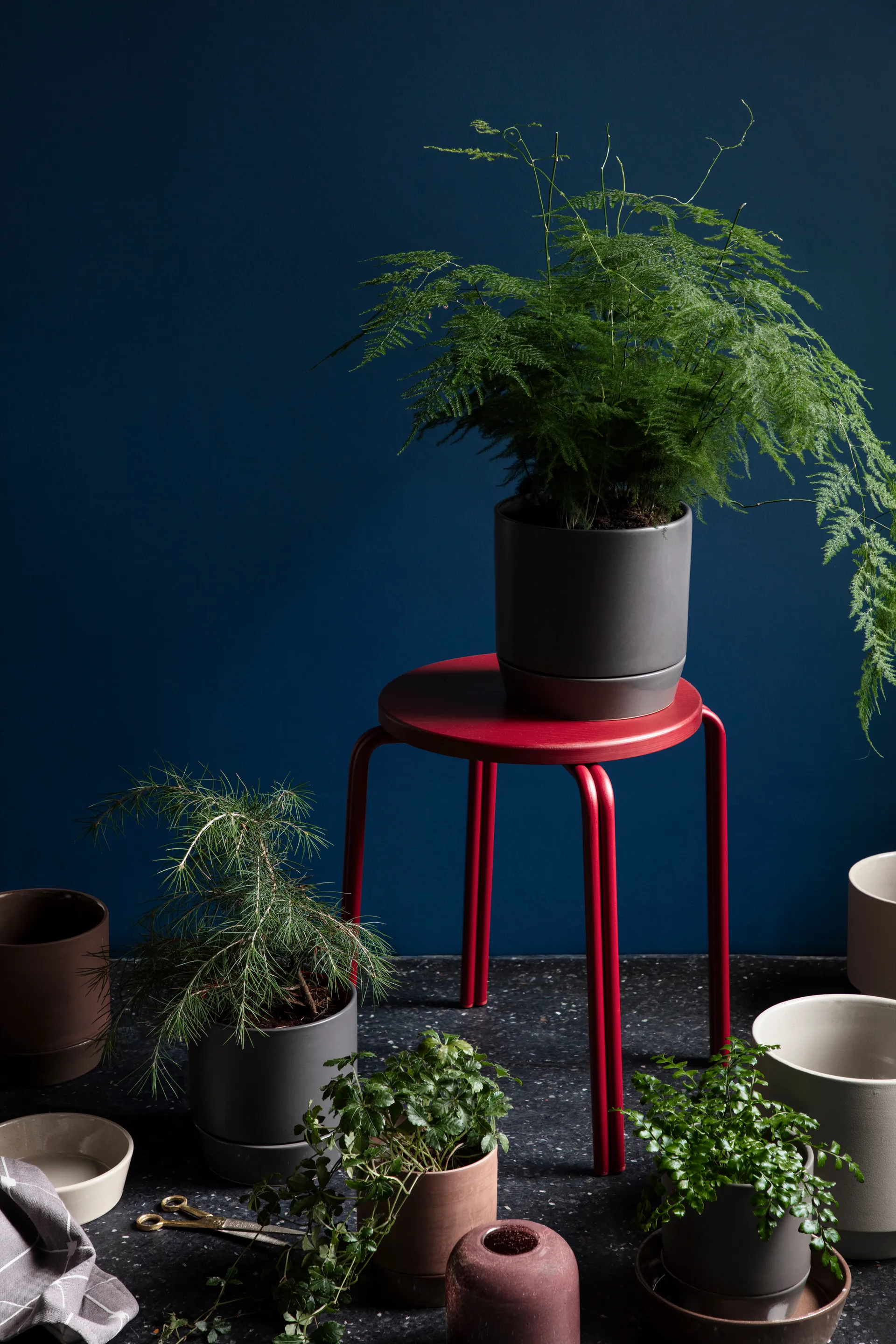 데니스 화분 & 소서 Ø21 cm, Charcoal grey Broste Copenhagen | 브로스테코펜하겐