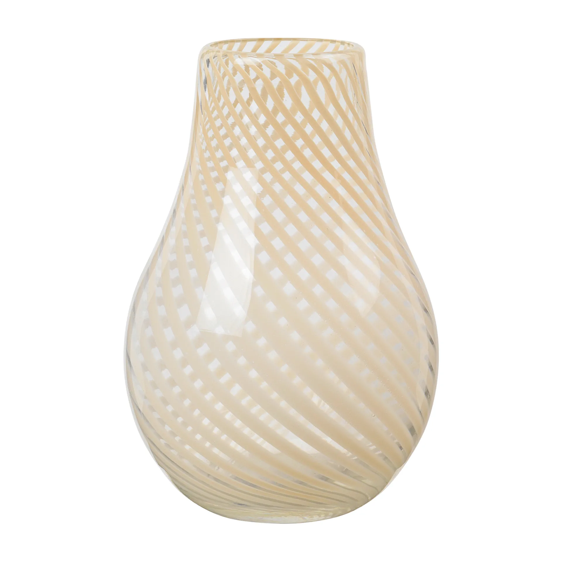 아다 크로스 스트라이프 화병 22.5 cm, Light yellow Broste Copenhagen | 브로스테코펜하겐