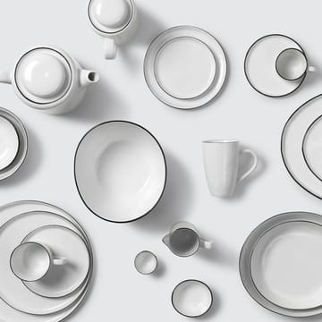 솔트 보울 23x19.5x5 cm - White-black rim - Broste Copenhagen | 브로스테코펜하겐