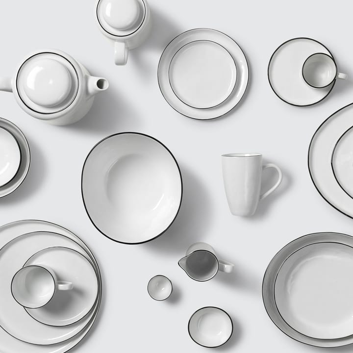 솔트 보울 23x19.5x5 cm, White-black rim Broste Copenhagen | 브로스테코펜하겐