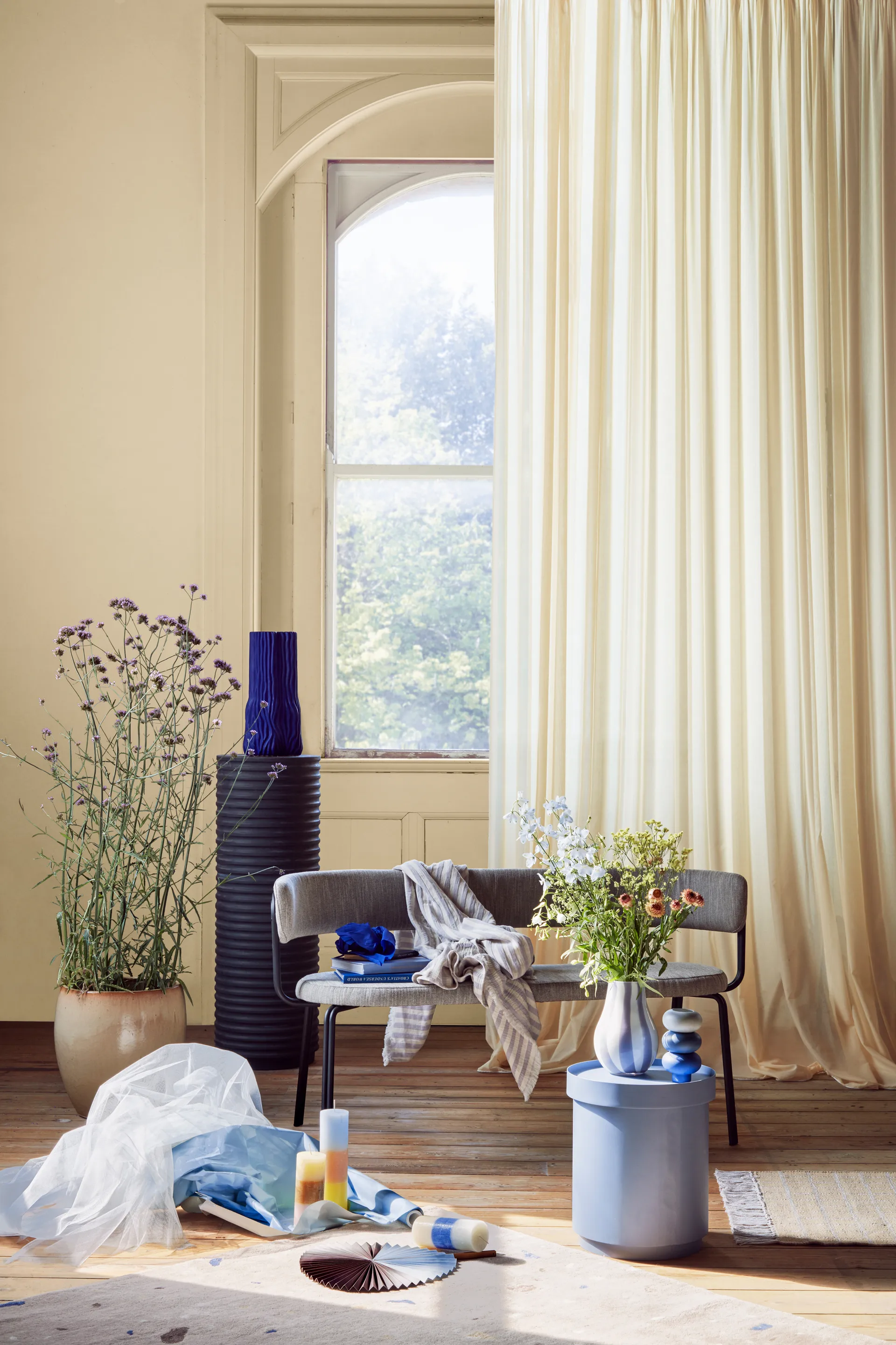 레인보우 블록 캔들 25 cm, Pineapple cloud Broste Copenhagen | 브로스테코펜하겐