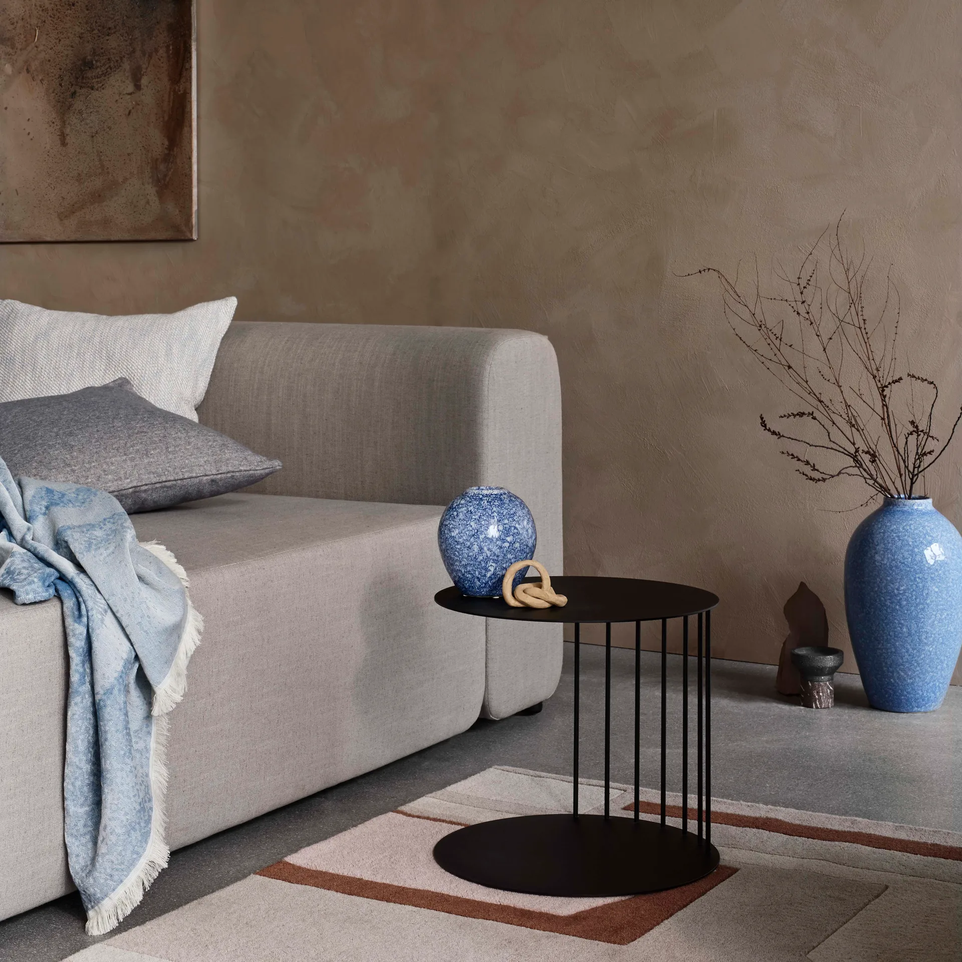 잉그리드 세라믹 화병 25.5 cm, insignia blue-white Broste Copenhagen | 브로스테코펜하겐