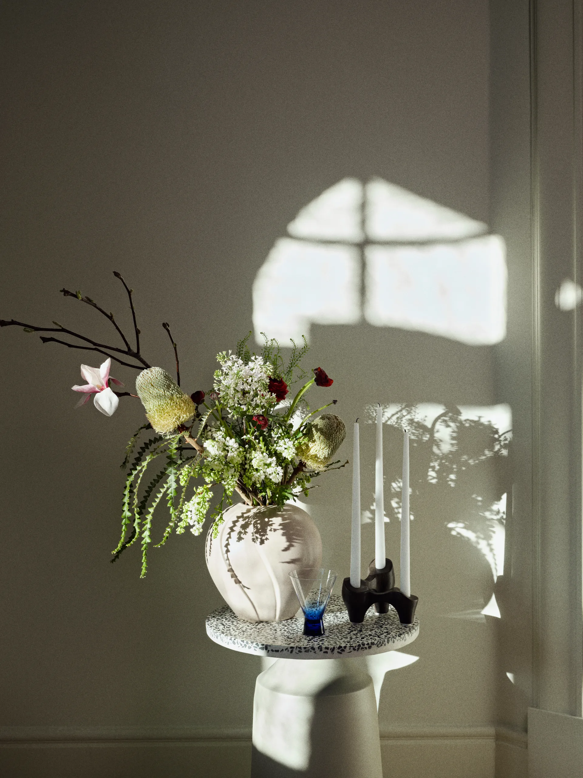 레다 화병 25x25 cm, Grey sand Broste Copenhagen | 브로스테코펜하겐