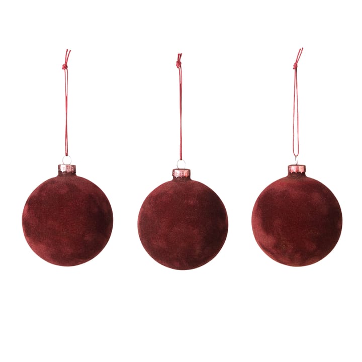 알칸 크리스마스 장식품 3개 세트 - dark red - Broste Copenhagen | 브로스테코펜하겐