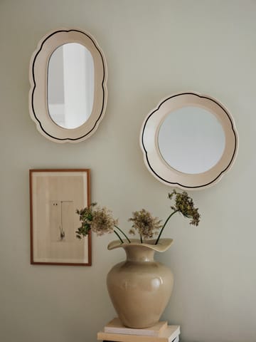힐마 거울 30x45 cm - Off white-black - Broste Copenhagen | 브로스테코펜하겐