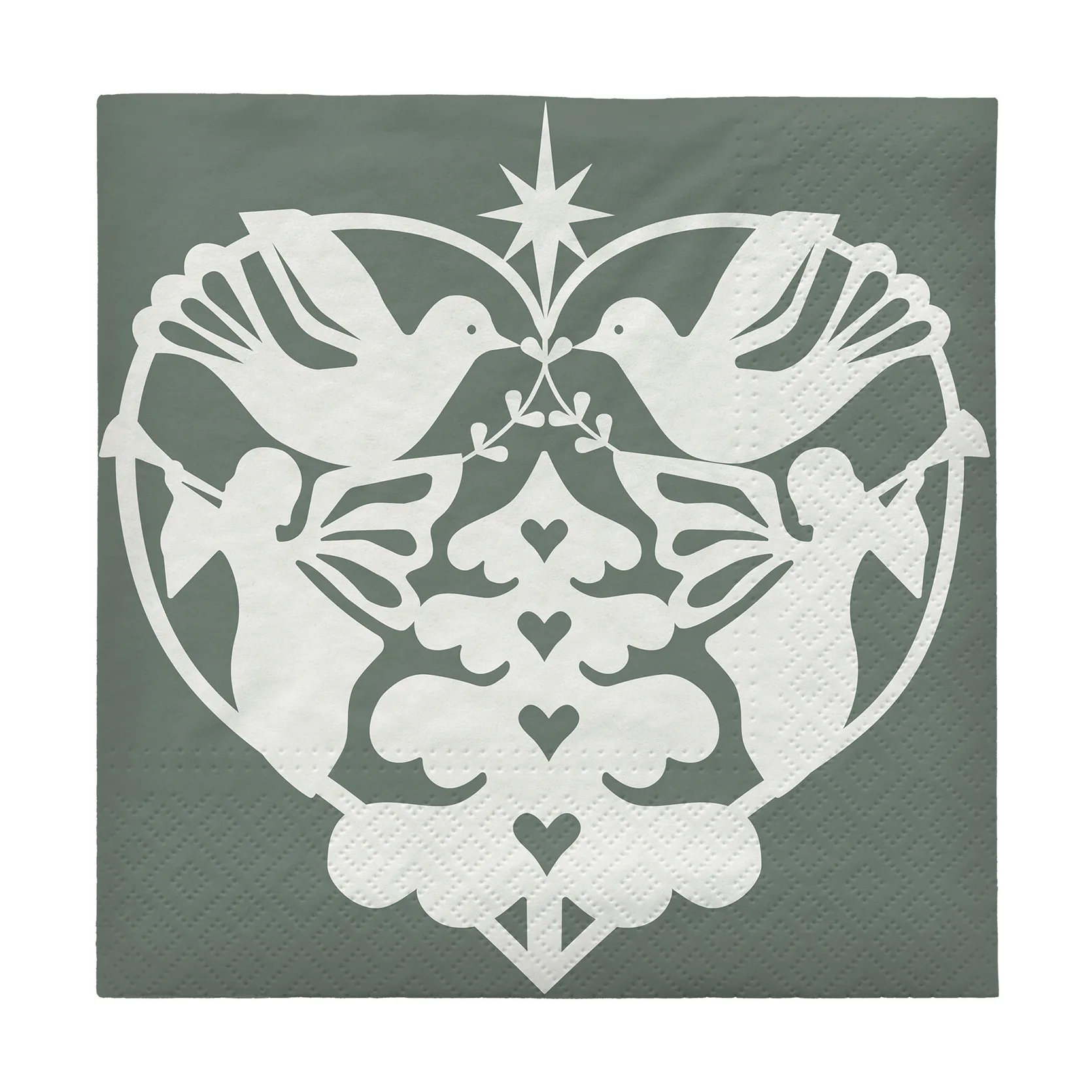 노스탤지어 페이퍼 냅킨 33x33 cm 20개 세트, Grape Leaf Green Broste Copenhagen | 브로스테코펜하겐