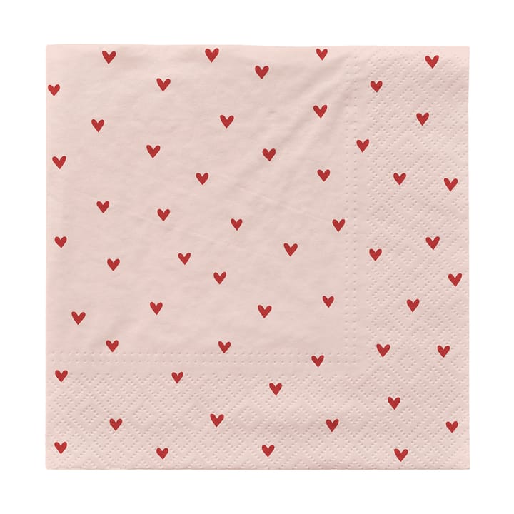 아모르 페이퍼 냅킨 33x33 cm 20개 세트 - Soft pink-red - Broste Copenhagen | 브로스테코펜하겐