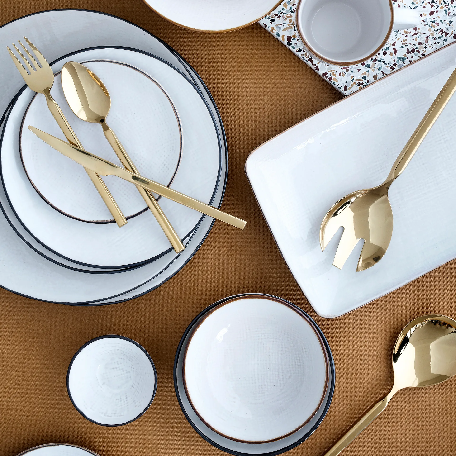 트비스 포크 4개 세트, gold Broste Copenhagen | 브로스테코펜하겐