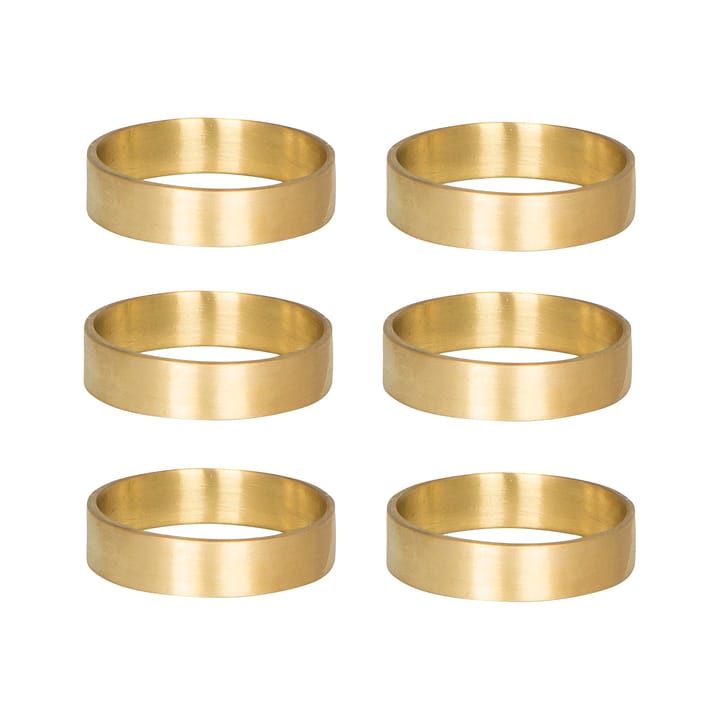 링 냅킨 링 4개 세트 - matte brass - Broste Copenhagen | 브로스테코펜하겐