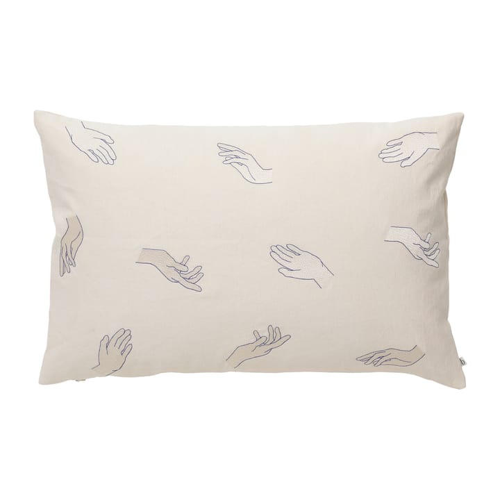 터치 베개커버 40x60 cm, Intense blue-off white Broste Copenhagen | 브로스테코펜하겐