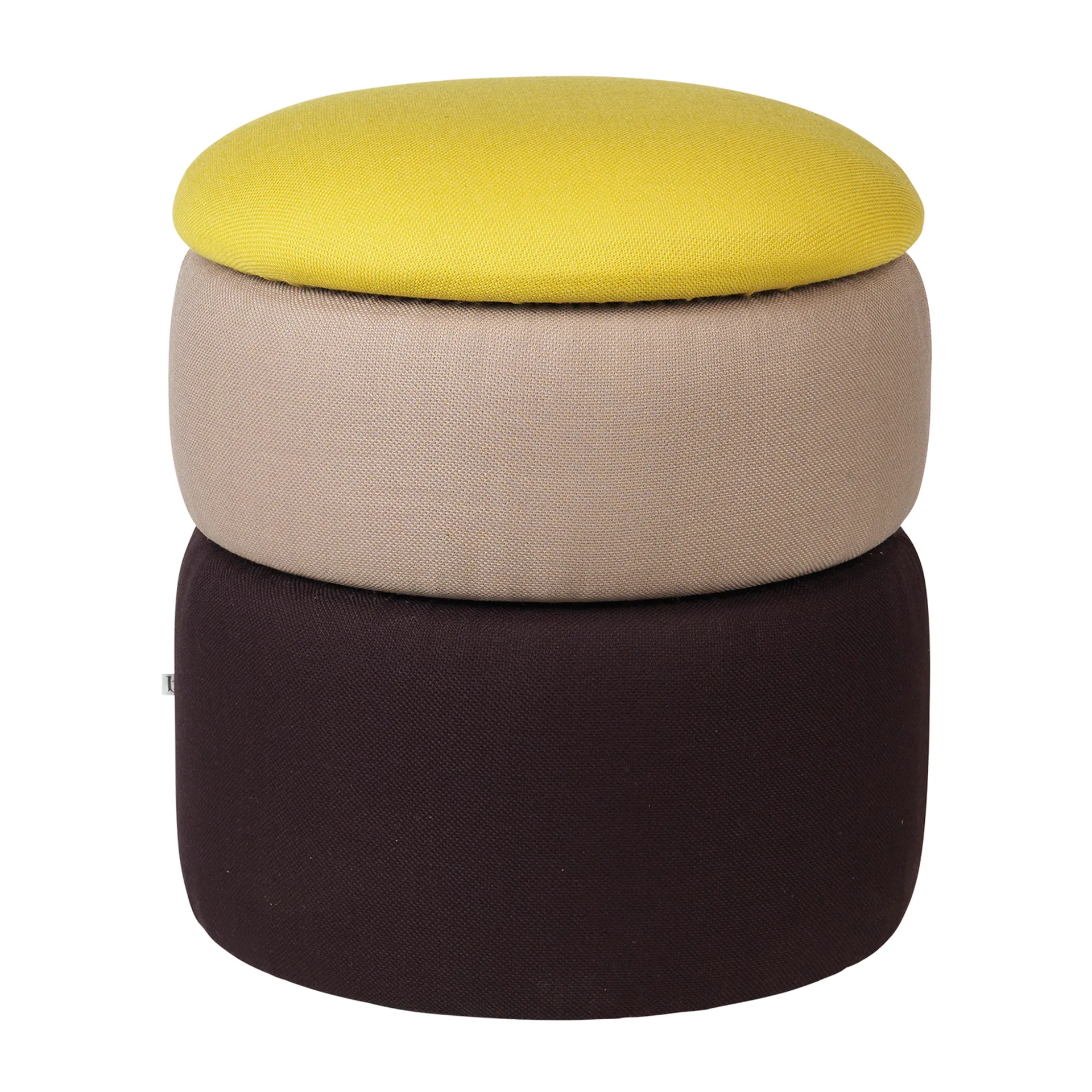 폰드 푸프 42 cm, Yellow-beige-dark grape Broste Copenhagen | 브로스테코펜하겐