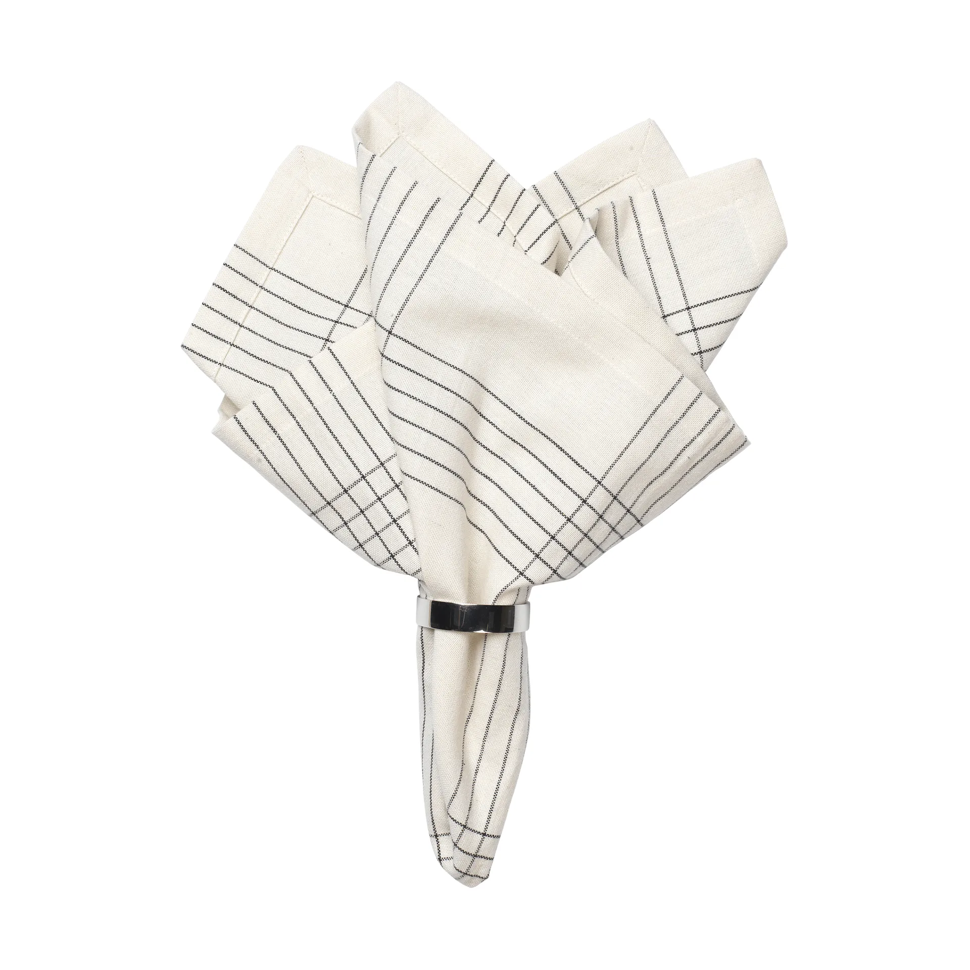 앨리스 패브릭 냅킨 45x45 cm, Black-natural Broste Copenhagen | 브로스테코펜하겐