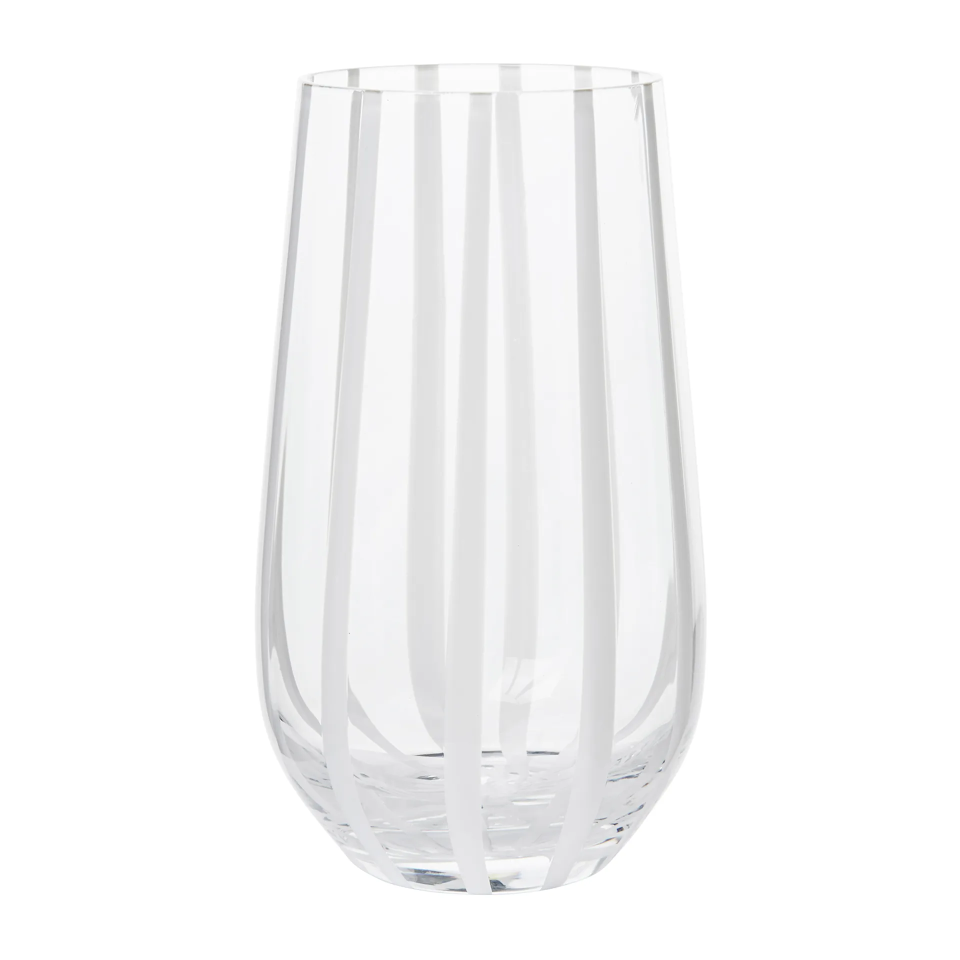 스트라이프 드링킹 잔 55 cl, Clear-white stripes Broste Copenhagen | 브로스테코펜하겐