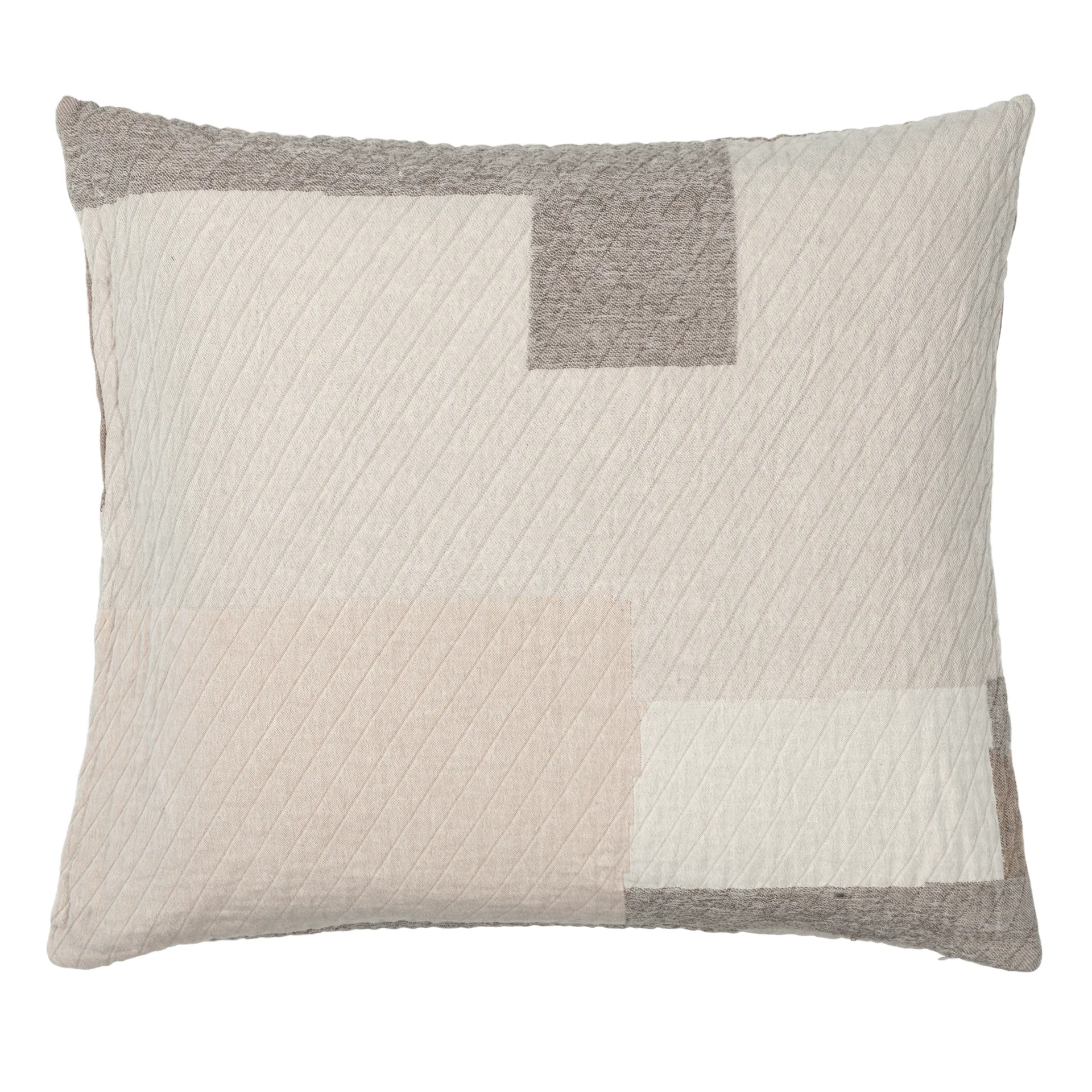 패치 쿠션커버 60x60 cm, beige-brown Broste Copenhagen | 브로스테코펜하겐