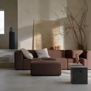 패치 쿠션커버 60x60 cm - beige-brown - Broste Copenhagen | 브로스테코펜하겐