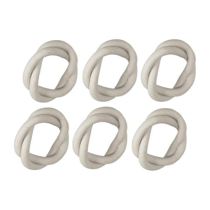 브레이드 냅킨 링 Ø6.5 cm 6개 세트, Light beige Broste Copenhagen | 브로스테코펜하겐