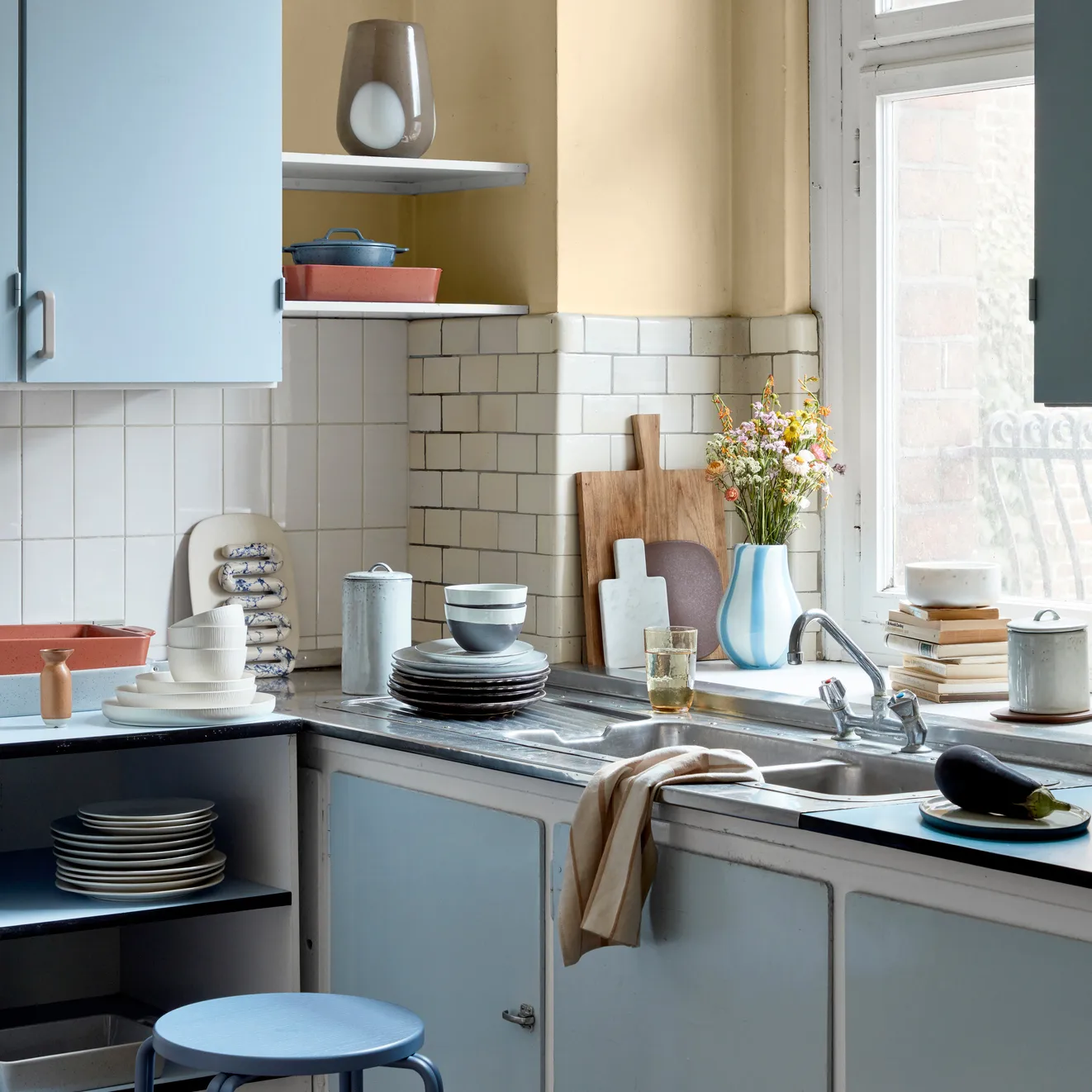 Ada Dot 유리 화병 26 cm, simply taupe warm grey Broste Copenhagen | 브로스테코펜하겐