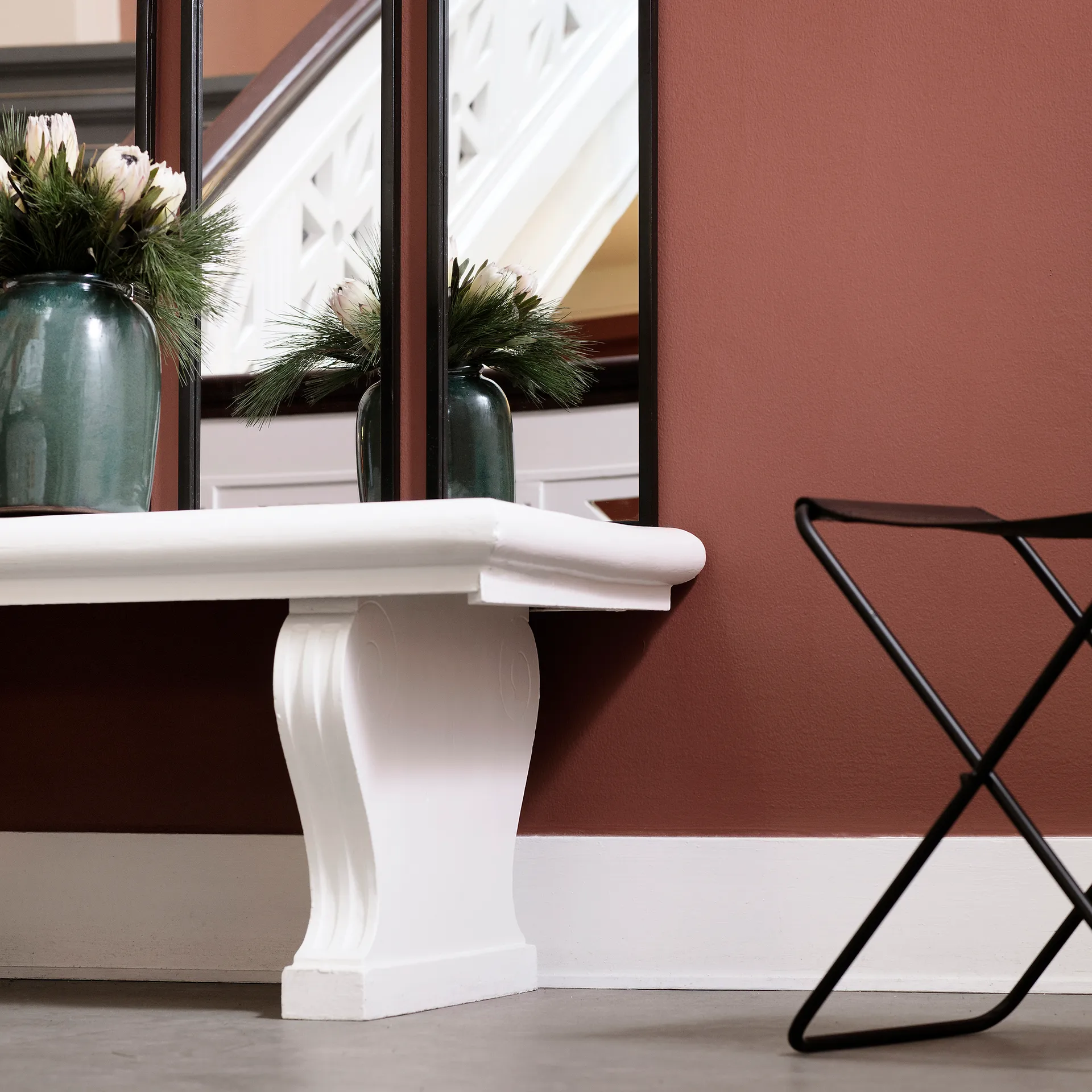 놀라 스툴 레더, black, 45 cm Broste Copenhagen | 브로스테코펜하겐