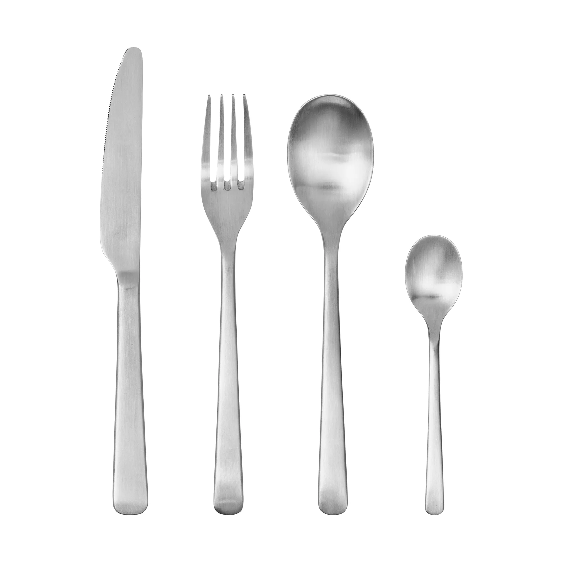 훈 커트러리 brushed satin 4개 세트, Stainless steel Broste Copenhagen | 브로스테코펜하겐