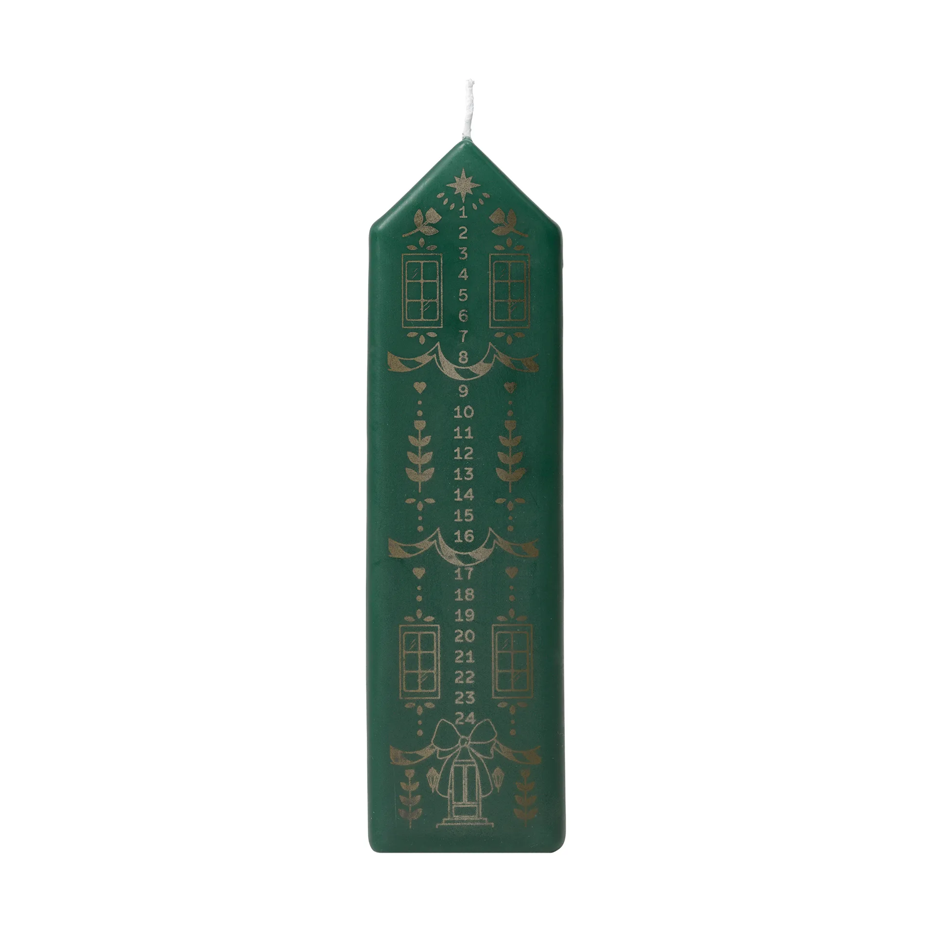 Casa 캘린더 캔들, Dark green-gold Broste Copenhagen | 브로스테코펜하겐