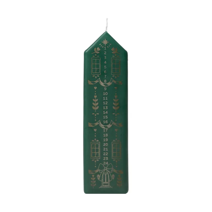 Casa 캘린더 캔들 - Dark green-gold - Broste Copenhagen | 브로스테코펜하겐