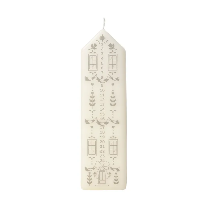 Casa 캘린더 캔들 - White-Silver - Broste Copenhagen | 브로스테코펜하겐