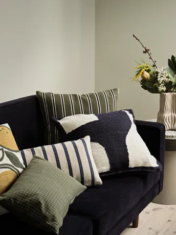 Dagmar 쿠션 커버 30x50 cm - Off white-intense blue - Broste Copenhagen | 브로스테코펜하겐