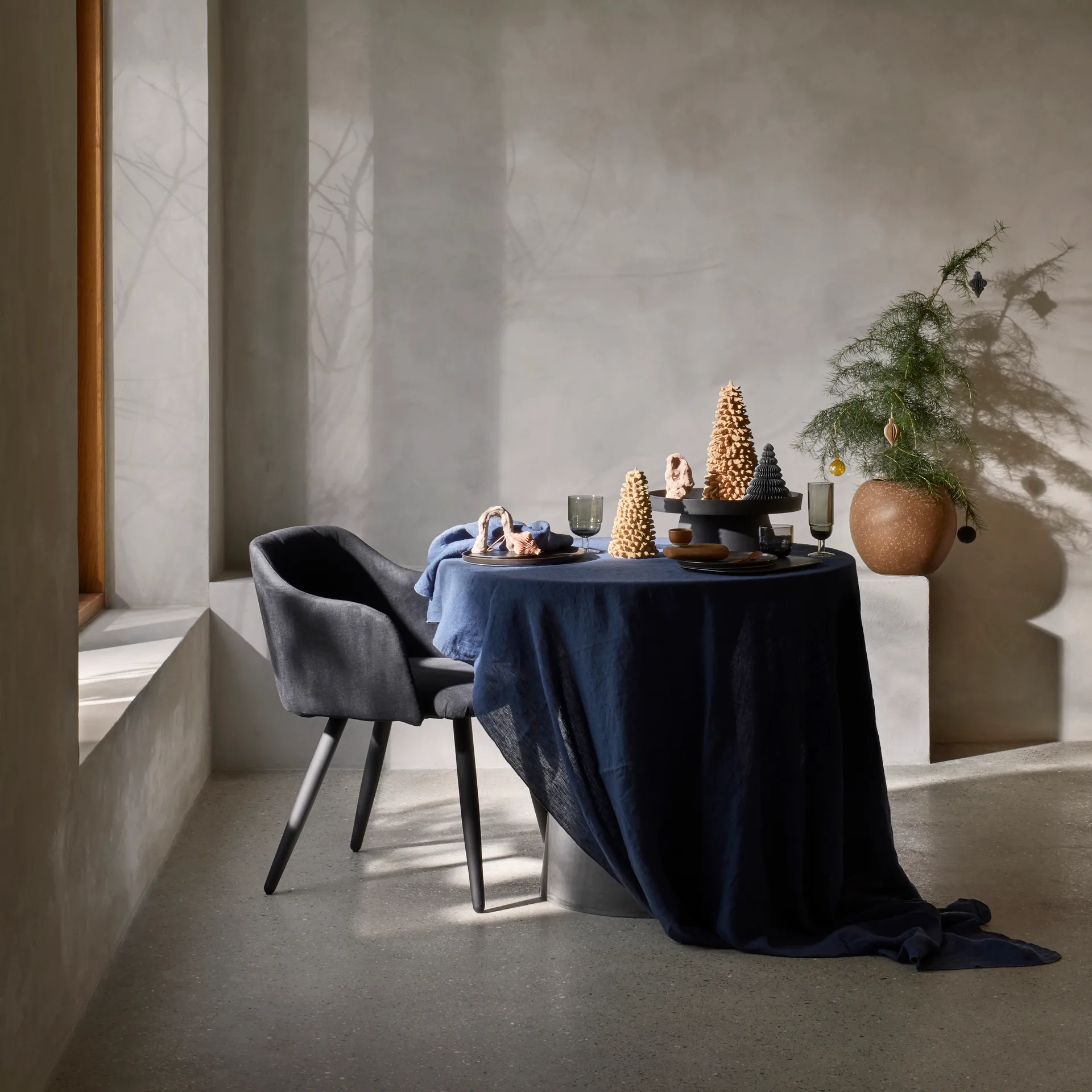 그라찌에 테이블보, dark blue Broste Copenhagen | 브로스테코펜하겐