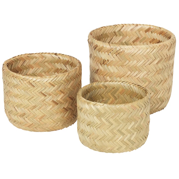 Elise 밤부 바스켓 3-pack - Nature - Broste Copenhagen | 브로스테코펜하겐