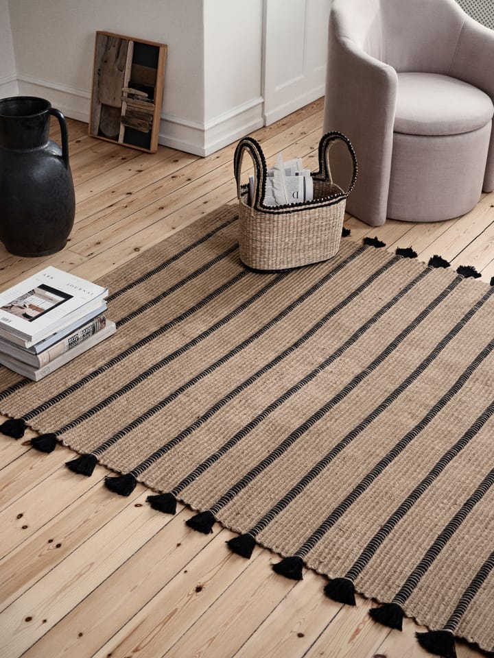 Ezra 러그 70x140 cm, Natural black Broste Copenhagen | 브로스테코펜하겐