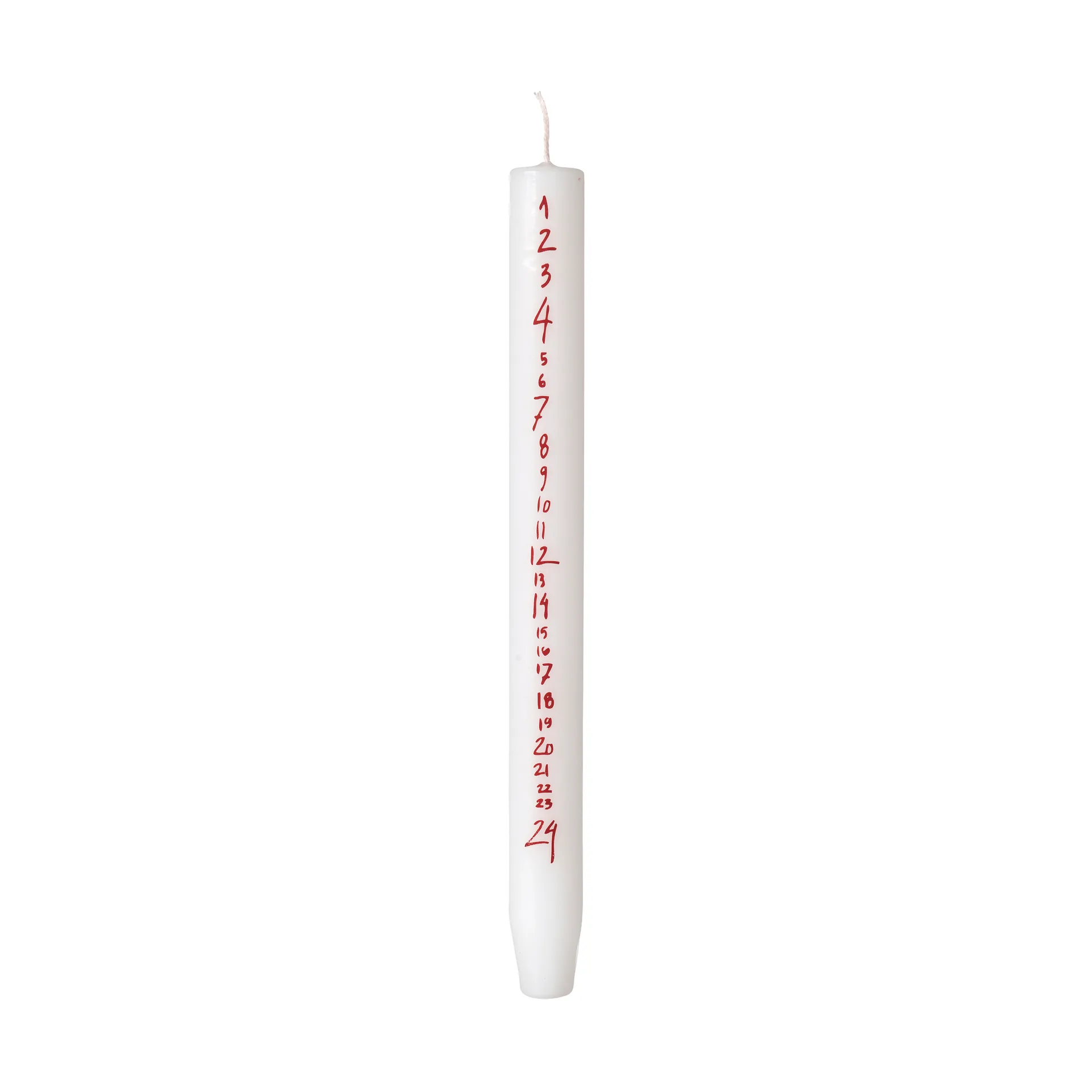 Handwritten 캘린더 양초, Pure White-Red Broste Copenhagen | 브로스테코펜하겐