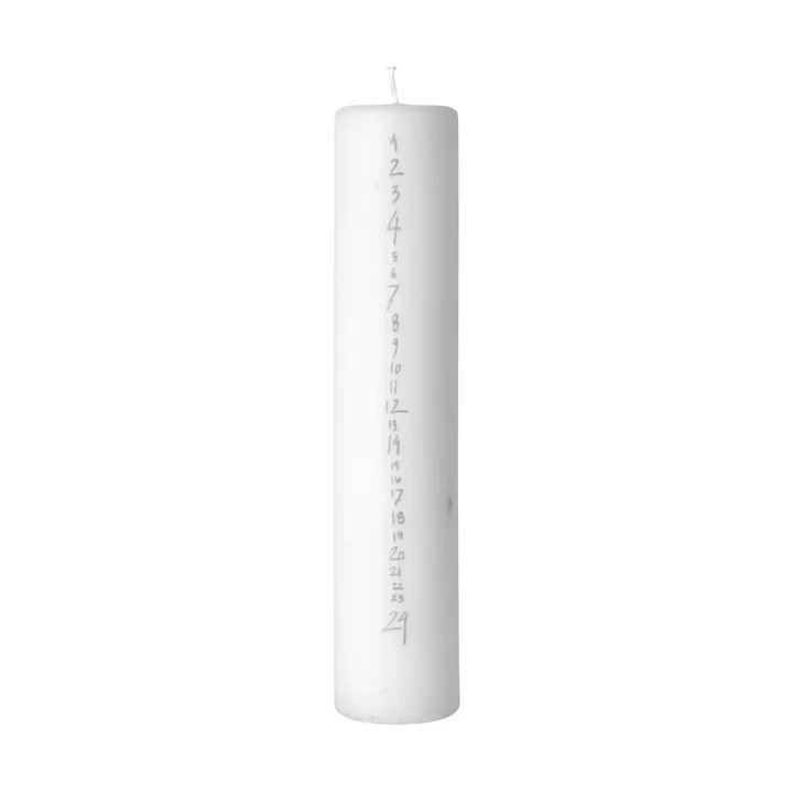 Handwritten 캘린더 양초 - White-Silver - Broste Copenhagen | 브로스테코펜하겐