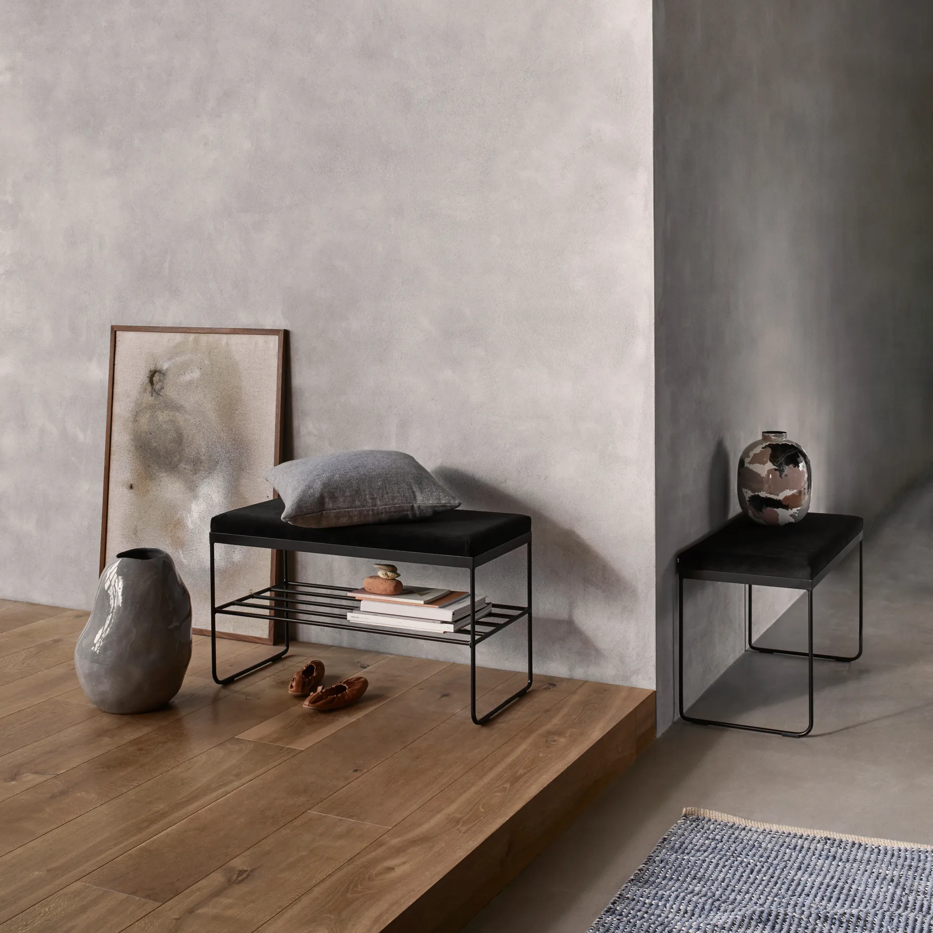 Magda 코튼 러그 70x140 cm, flint stone blue Broste Copenhagen | 브로스테코펜하겐