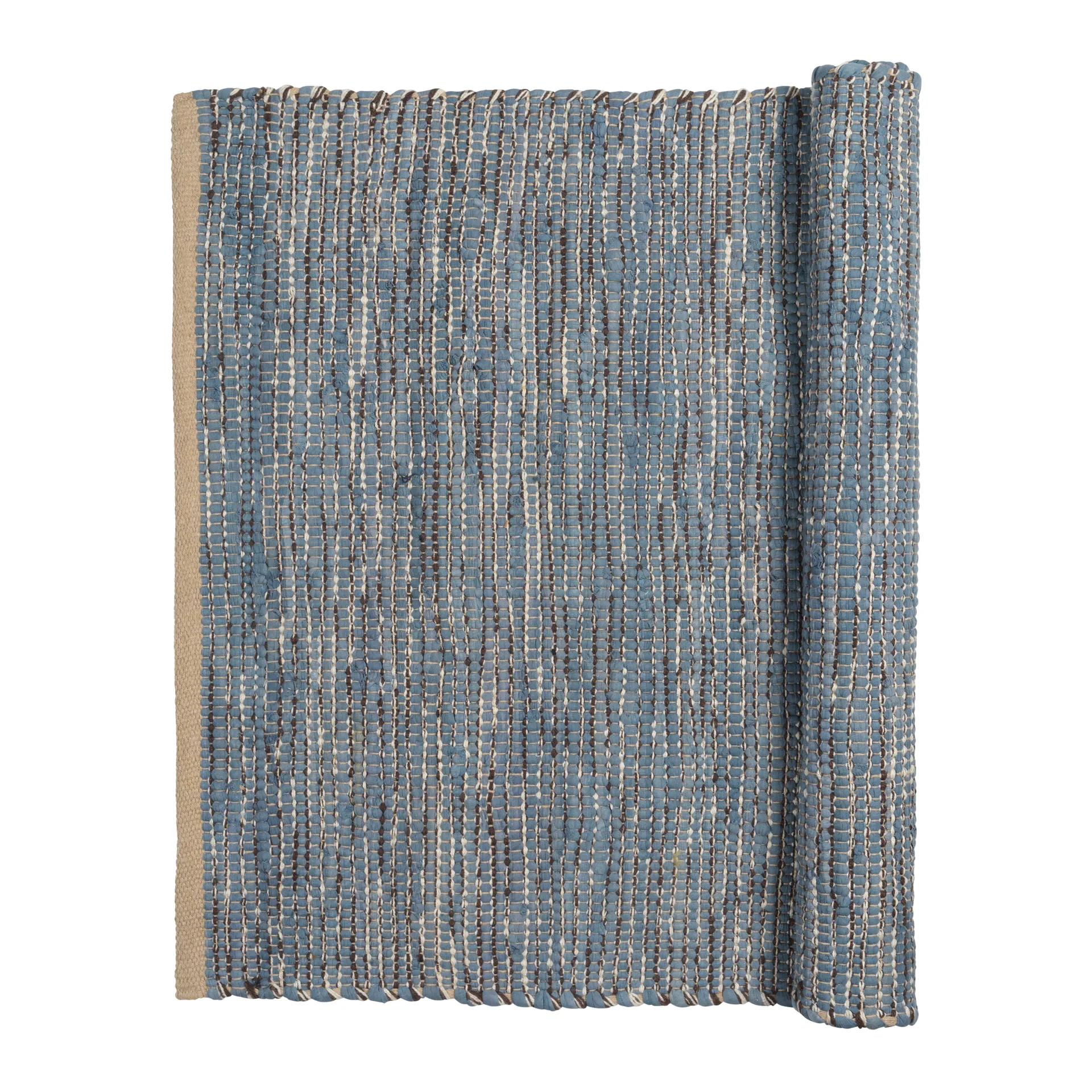 Magda 코튼 러그 80x250 cm, flint stone blue Broste Copenhagen | 브로스테코펜하겐