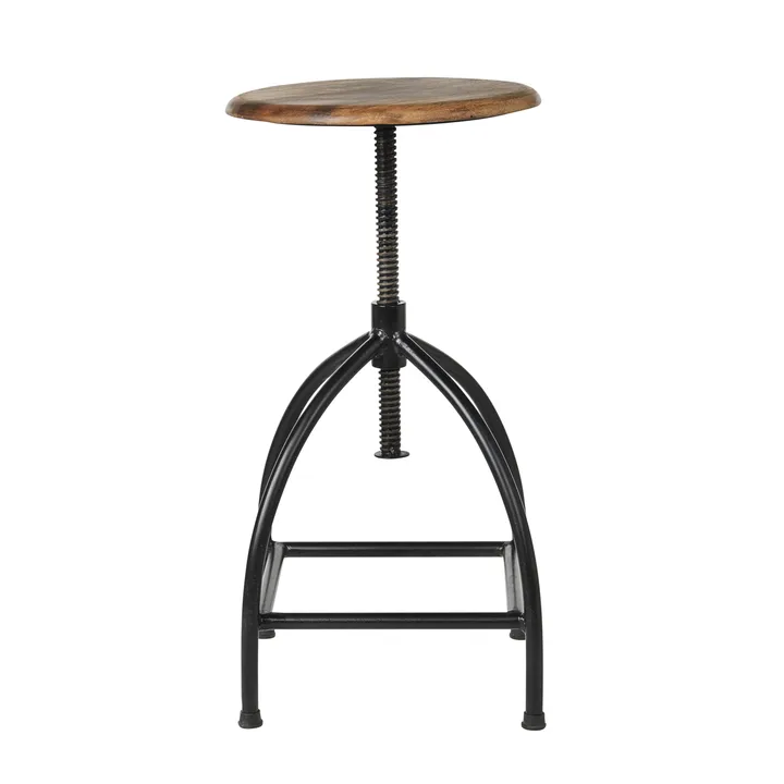 사이어 라운드 스툴 - Natural-black, Ø33x73 cm - Broste Copenhagen | 브로스테코펜하겐