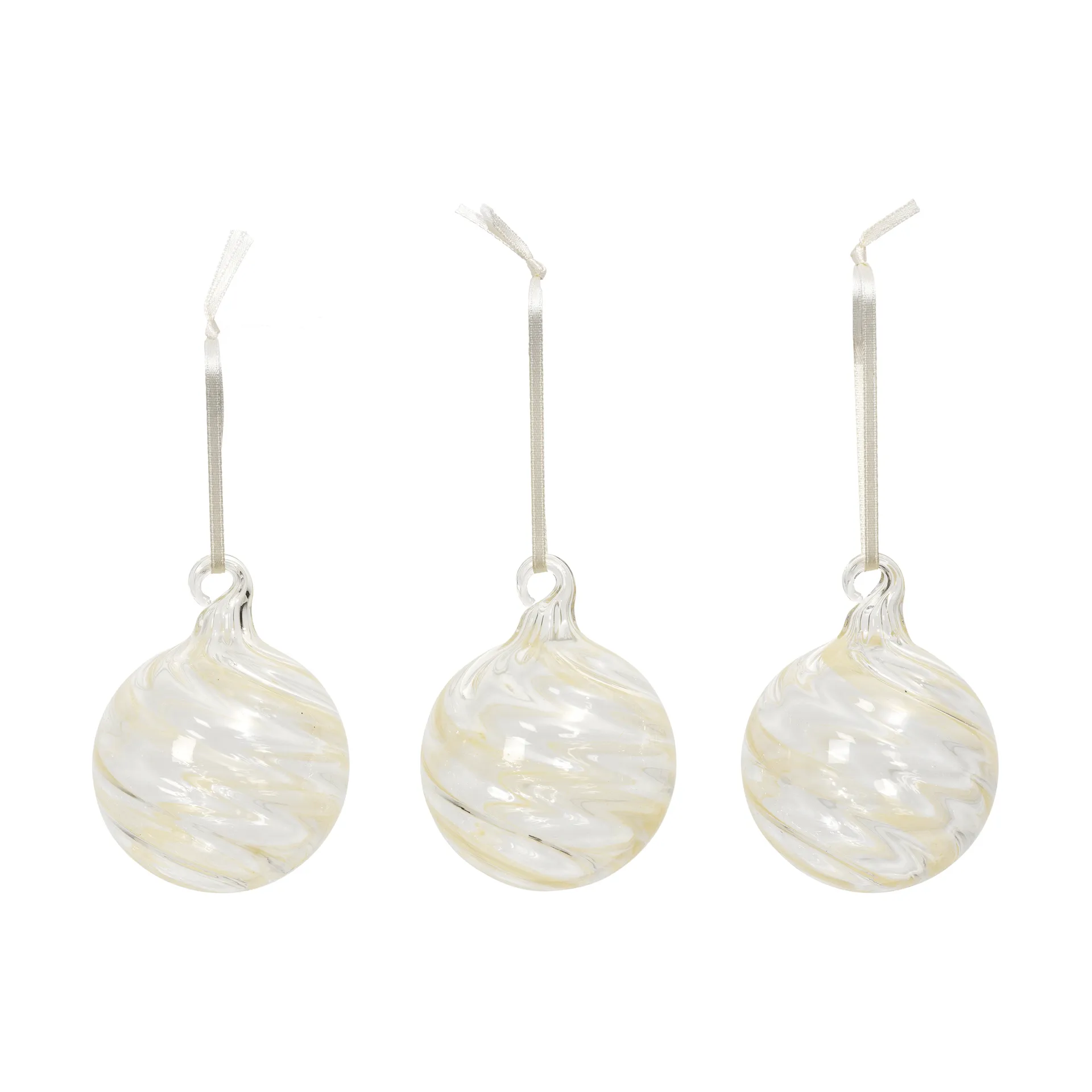스월 크리스마스 오너먼트, Off white-clear Broste Copenhagen | 브로스테코펜하겐