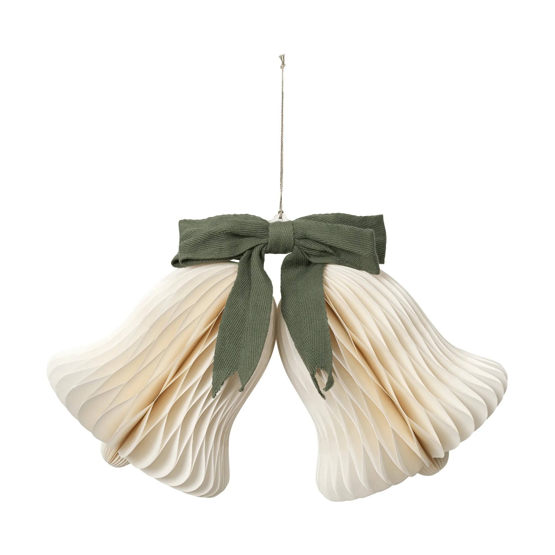 차임 방울 크리스마스 오너먼트, Off White-Grape Leaf Green Broste Copenhagen | 브로스테코펜하겐