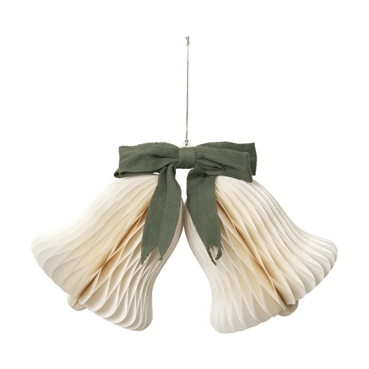 차임 방울 크리스마스 오너먼트 - Off White-Grape Leaf Green - Broste Copenhagen | 브로스테코펜하겐