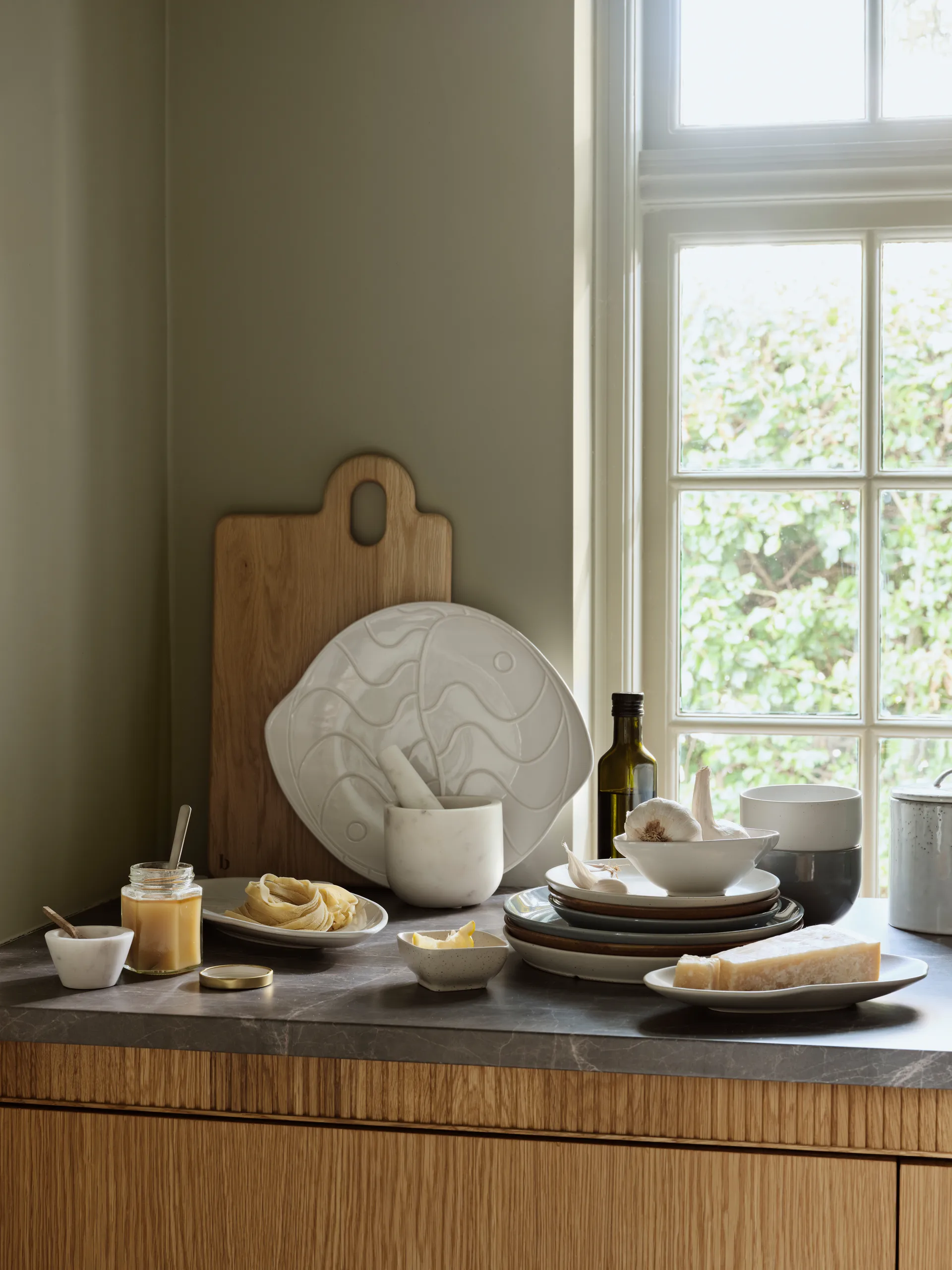 Pesce 소서 30x34.6 cm, Transparent white Broste Copenhagen | 브로스테코펜하겐