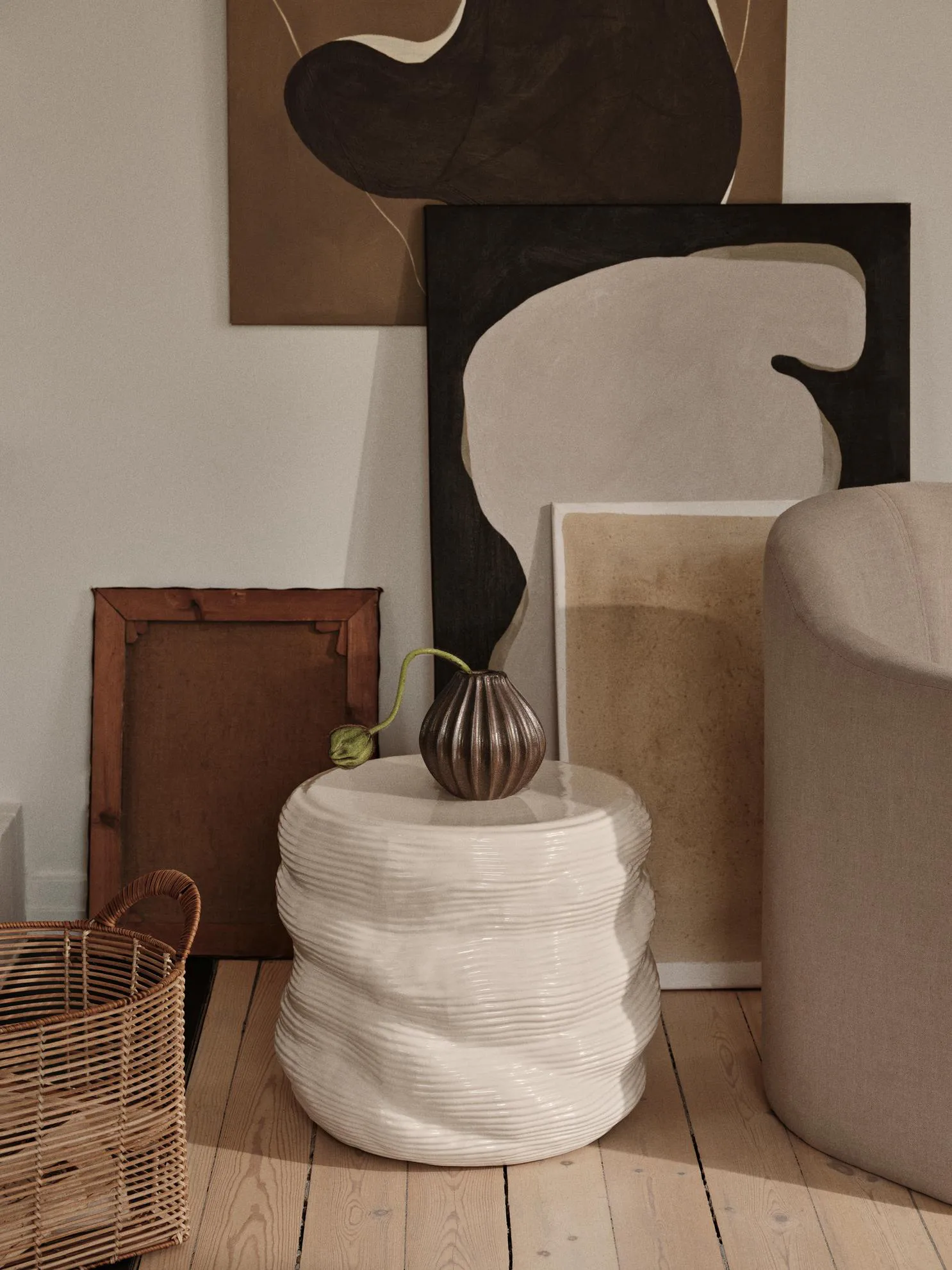 와이드 화병 S 15 cm, Brown Broste Copenhagen | 브로스테코펜하겐