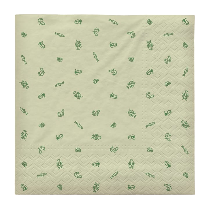Sea napkin 33x33 cm 20개 세트 - Jelly green - Broste Copenhagen | 브로스테코펜하겐