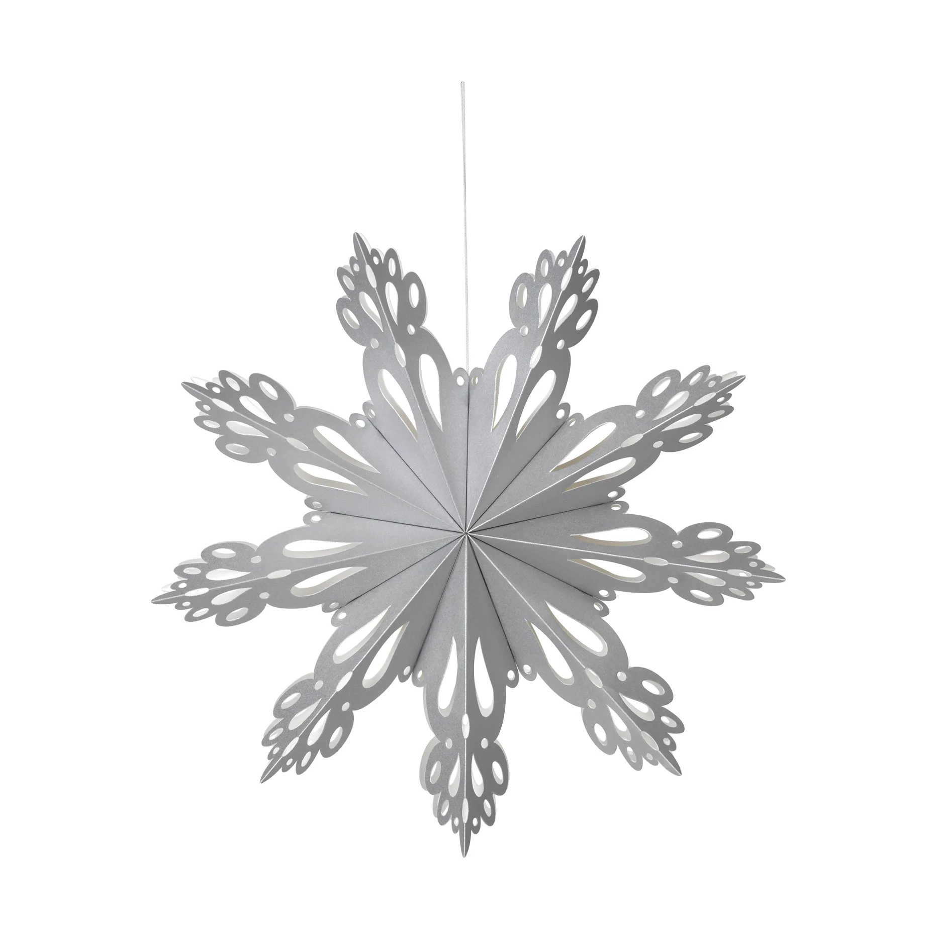 Snowflake 대림절 별 전등갓, Silver, medium Broste Copenhagen | 브로스테코펜하겐
