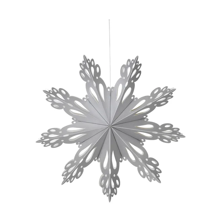 Snowflake 대림절 별 전등갓 - Silver, medium - Broste Copenhagen | 브로스테코펜하겐