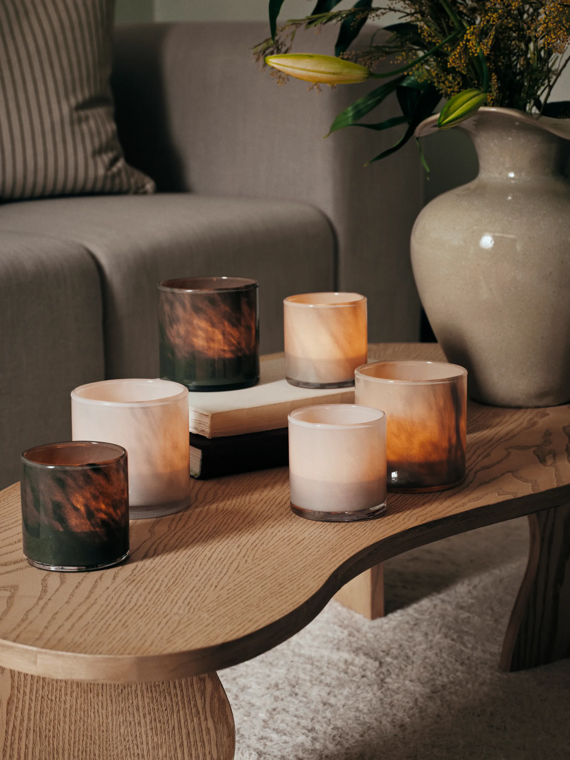 솔라이 허리케인 캔들 홀더, Taupe Warm Grey, Ø10 cm Broste Copenhagen | 브로스테코펜하겐