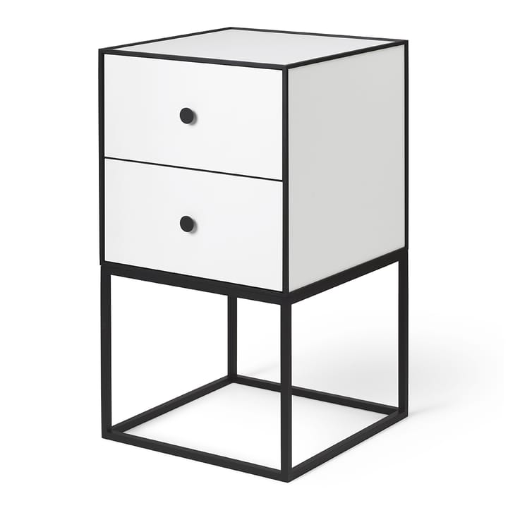 프레임 35 사이드 테이블 & 2단 서랍 - white - By Lassen | 바이라센