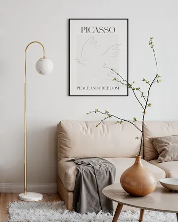 벨라지오 플로어 조명 163 cm - Brass-white - By Rydéns | 바이뤼덴스