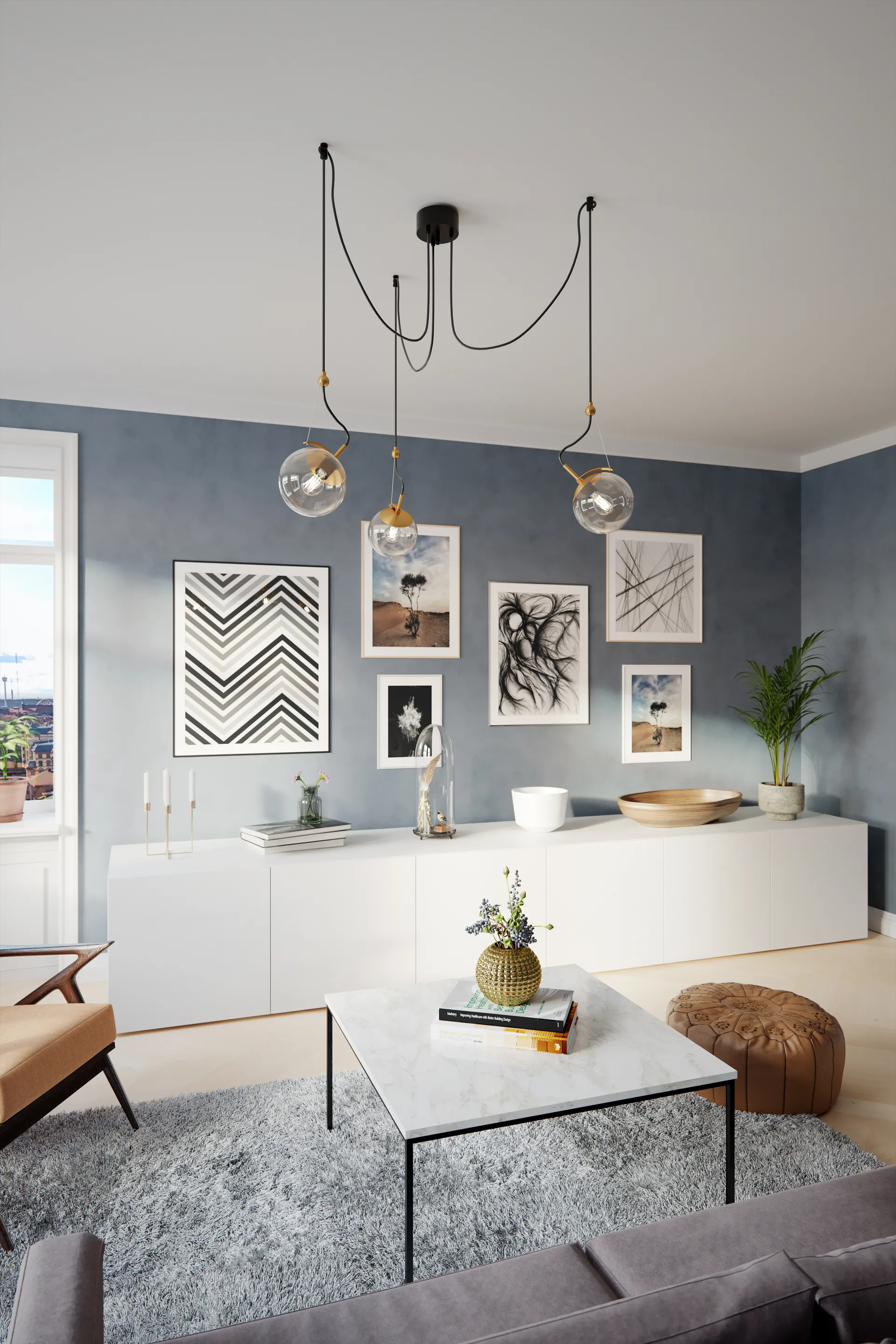 캐리 천장 조명 18 cm, 3 grey By Rydéns | 바이뤼덴스